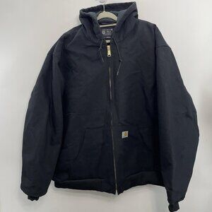 Carhartt Canvas Jacket J140 BLK Barn Ranch Chore Quilted Lined Black Mens 3XLT